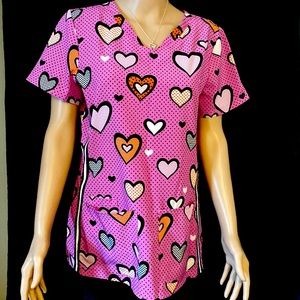 Heart soul scrub top